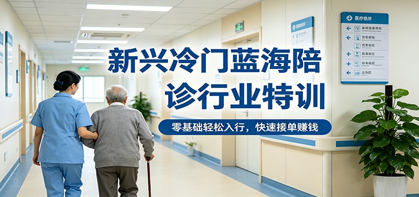 新兴冷门蓝海陪诊行业特训,零基础轻松入行,快速接单赚钱 新兴冷门蓝海陪诊行业特训,零基础轻松入行,快速接单赚钱