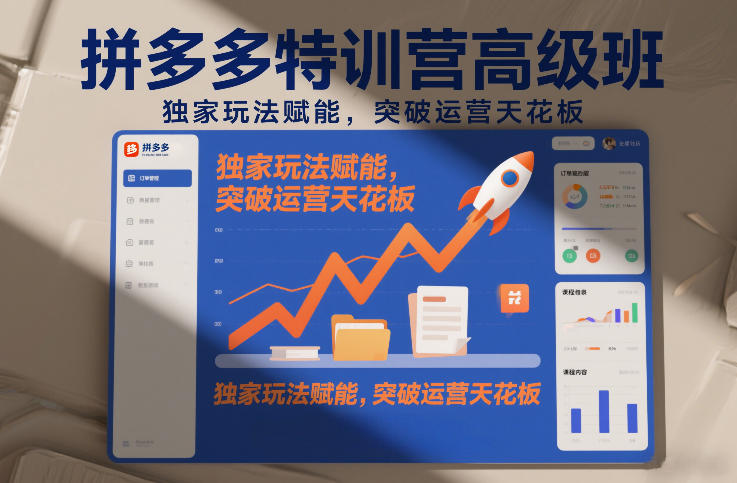 拼多多特训营高阶班，独家玩法赋能，突破运营天花板（更新26年4月4日）