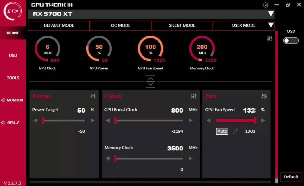 显卡超频GPU Tweak III v2.0.8.5 显卡超频GPU Tweak III v2.0.8.5