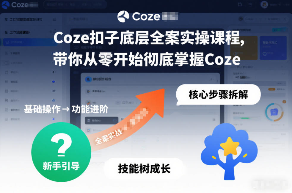 Coze扣子底层全案实操课程,带你从零开始彻底掌握Coze Coze扣子底层全案实操课程,带你从零开始彻底掌握Coze