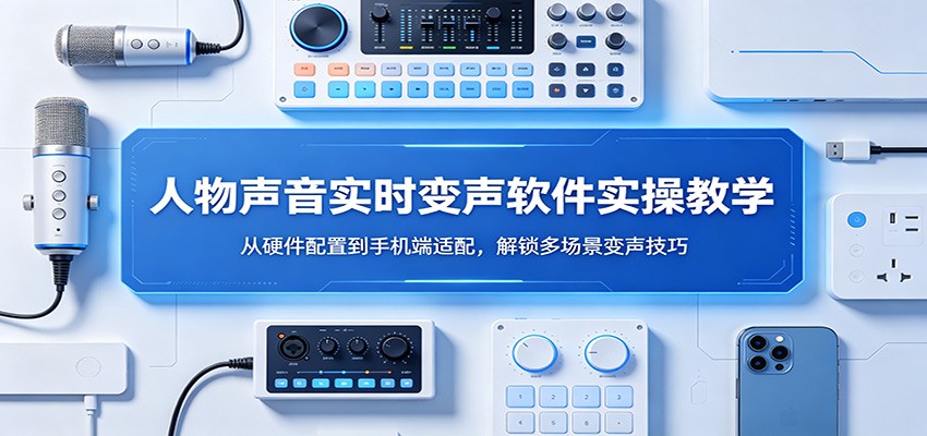 人物声音实时变声软件实操教学:从硬件配置到手机端适配,解锁多场景变声技巧 人物声音实时变声软件实操教学:从硬件配置到手机端适配,解锁多场景变声技巧