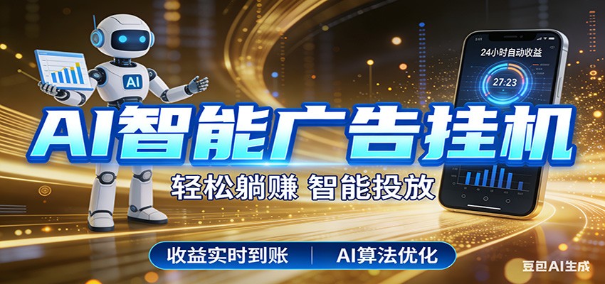 智能广告挂机新时代，利用碎片化时间实现稳定被动收益，AI帮你持续盈利