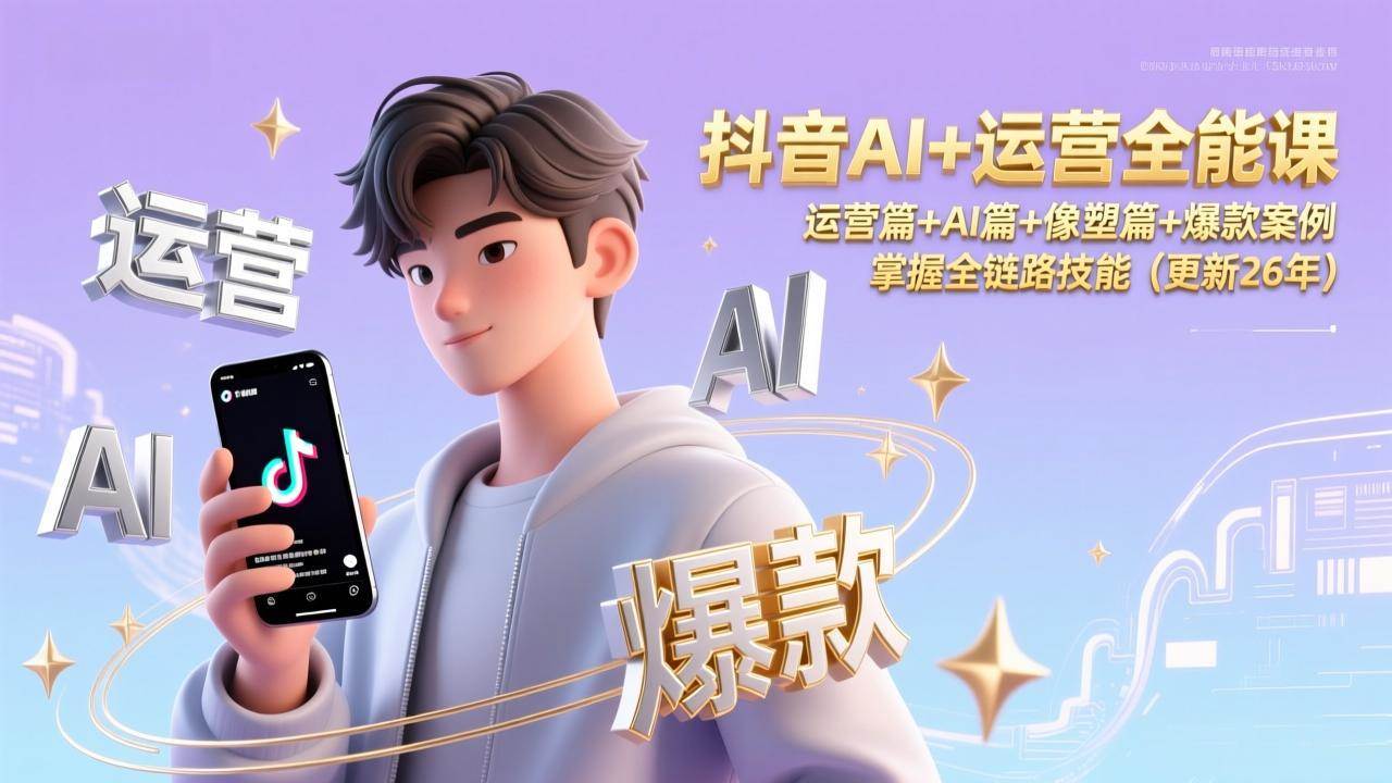 (17078期)抖音AI+运营全能课,运营篇+AI篇+像塑篇+爆款案例,掌握全链路技能(更新26年) (17078期)抖音AI+运营全能课,运营篇+AI篇+像塑篇+爆款案例,掌握全链路技能(更新26年)
